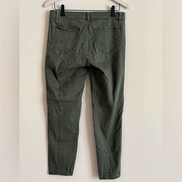 Soho New York & Company Ankle Legging Jeans Olive Green Size 8 - Picture 7 of 12